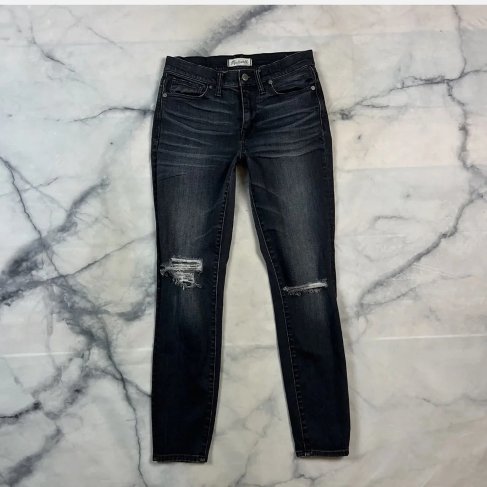Madewell High Riser Skinny Jeans Size 29 Waist Distressed Kincaid Wash E1565 - Picture 6 of 8